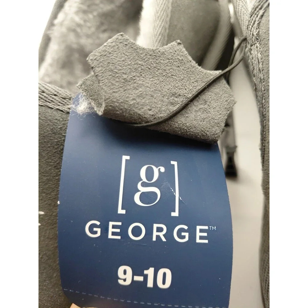 GEORGE MEN`S WESTERN SLIPPER GENUINE SUEDE Size 9-10